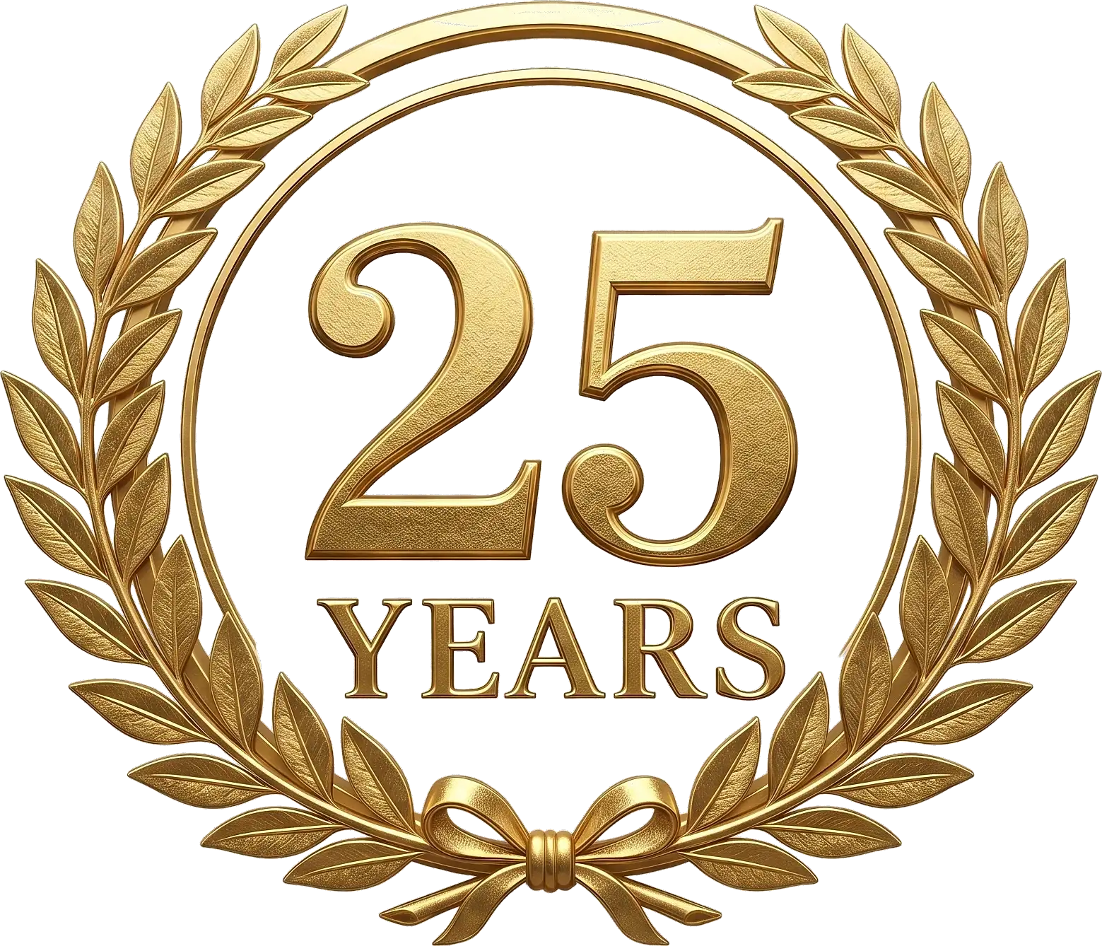 Mezè 25 Years gold laurel anniversary emblem